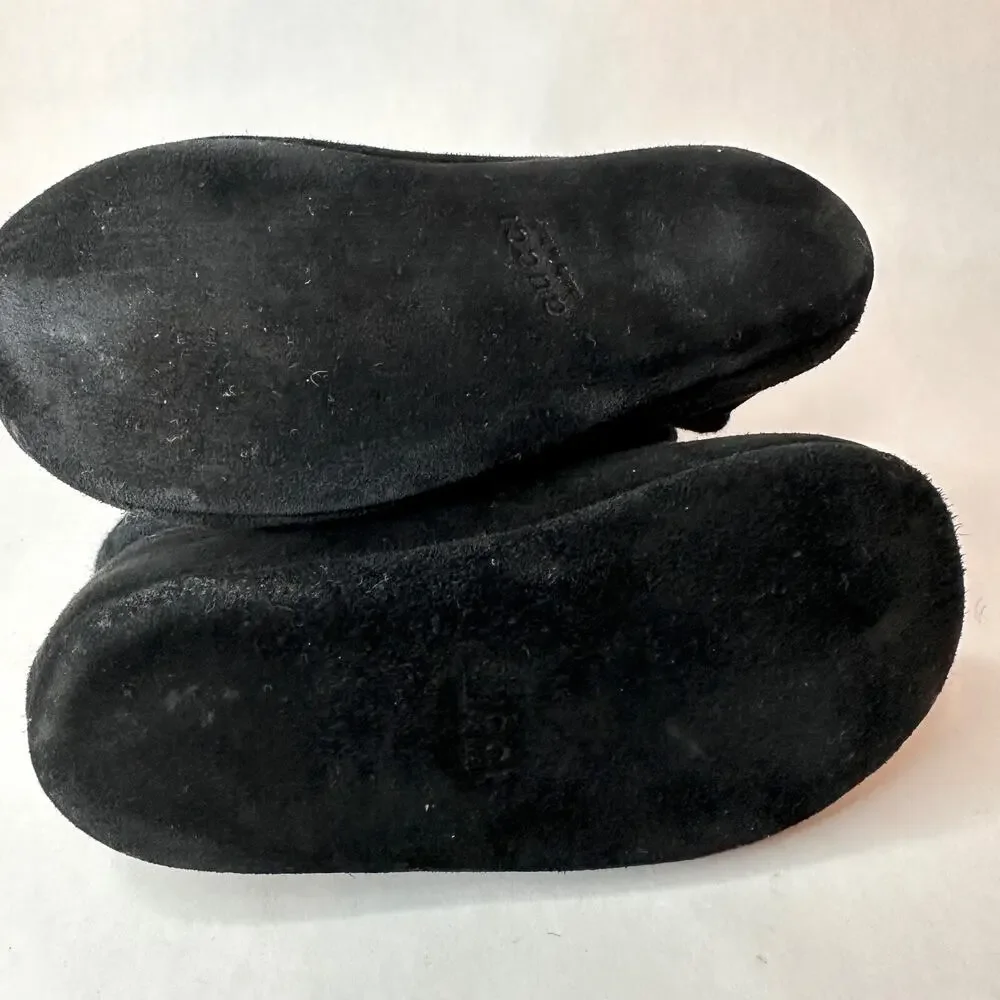 GUCCI Baby Black Suede Leather Sole Shoes | Size US 3.5 | UK 3 | EUR 19 | w/Box